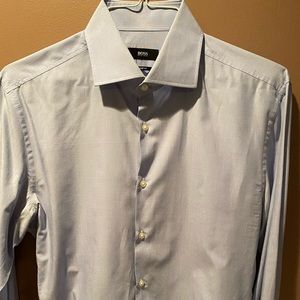 HUGO BOSS Dress Shirt 16 34/35- Light Blue